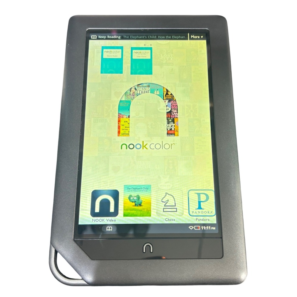 Barnes & Noble Nook Color BNRV200 Charcoal Gray E-Reader Tablet Women OS